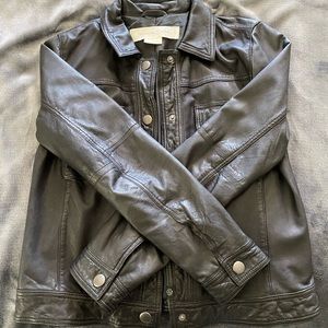 Treasure & Bond Leather Jacket, Black, Small